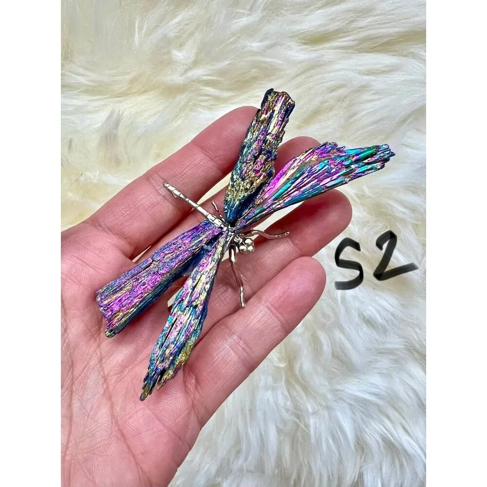Titanium AURA Coated Black TOURMALINE Dragonfly! - Picture 5 of 8